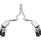 AWE Tuning 2018+ Ford Mustang GT (S550) Cat-back Exhaust - Touring Edition (Quad Diamond Black Tips)