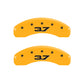 MGP 4 Caliper Covers Engraved Front 2015/Mustang Engraved Rear 2015/37 Yellow finish black ch