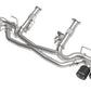 aFe MACH Force-Xp 3in to 2-1/2in 304SS Cat-Back (No Muff.) 2020 Chevy Corvette (C8) 6.2L - Black Tip