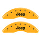 MGP 4 Caliper Covers Engraved Front & Rear JEEP Yellow finish black ch