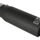 aFe MACHForce XP Exhausts Tips SS-304 EXH Tip 3in x 4Out x 12L Bolt-On (blk)