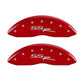 MGP 4 Caliper Covers Engraved Front & Rear SSR Red finish silver ch