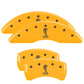 MGP 4 Caliper Covers Engraved Front & Rear Tiffany Snake Yellow finish black ch