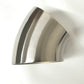 Ticon Industries 3.5in Diameter 45 Degree 1D/4in CLR 1.5mm /.059in Wall Thickness Titanium Elbow