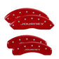 MGP 4 Caliper Covers Engraved Front & Rear With out stripes/Journey Red finish silver ch