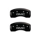 MGP 4 Caliper Covers Engraved Front & Rear GMC Black finish silver ch