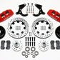 Wilwood Dynapro 6 Front Hub Kit 12.19in Drilled Red 55-57 Chevy