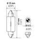 Hella Universal Clear T4.63 Incandescent 12V 15W Bulb (MOQ 10)