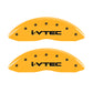 MGP 4 Caliper Covers Engraved Front & Rear i-Vtec Yellow finish black ch