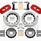 Wilwood AERO6 Front Hat Kit 14.00 Drilled Red 1999-2012 Subaru WRX w/Lines