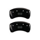 MGP 4 Caliper Covers Engraved Front & Rear Classic/SS Black finish silver ch