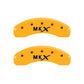 MGP 4 Caliper Covers Engraved Front Lincoln Engraved Rear MKX Yellow finish black ch