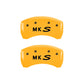MGP 4 Caliper Covers Engraved Front Lincoln Engraved Rear MKS Yellow finish black ch