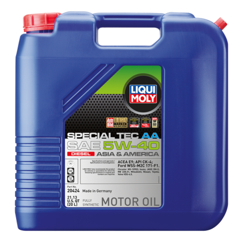 LIQUI MOLY 20L Special Tec AA Motor Oil 5W40 - Diesel
