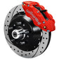 Wilwood Narrow Superlite 6R Dust Seal Front Hub Kit 14.00in Drill Red 67-69 Camaro 64-72 Nova