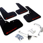 Rally Armor 13-17 Subaru Crosstrek XV Black UR Mud Flap w/ Red Logo