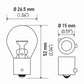 Hella Bulb 7507 12V 21W Bau15S S8 Namber (2)
