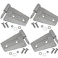 Kentrol 07-18 Jeep Wrangler JK Door Hinge Set 4 Pieces 2 Door Bare Grey