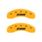 MGP 4 Caliper Covers Engraved Front Gen 5/Camaro Engraved Rear Gen 5/Z28 Yellow finish black ch