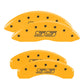 MGP 4 Caliper Covers Engraved Front & Rear Avalanche style/SS Yellow finish black ch