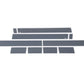 Putco 07-13 Chevy Silverado Crew Cab 5.5 Box - 6in Wide (12pcs) Black Platinum Rocker Panels