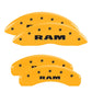 MGP 4 Caliper Covers Engraved Front & Rear Ram Yellow Finish Black Char 2007 Dodge Durango