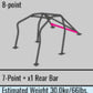 Cusco Safety 21 2-Passenger 8-Point BLK Roll Cage 69-76 Datsun Fairlady Z S30 (S/O/No Cancel)