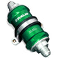 Fuelab 818 In-Line Fuel Filter Standard -10AN In/Out 6 Micron Fiberglass - Green