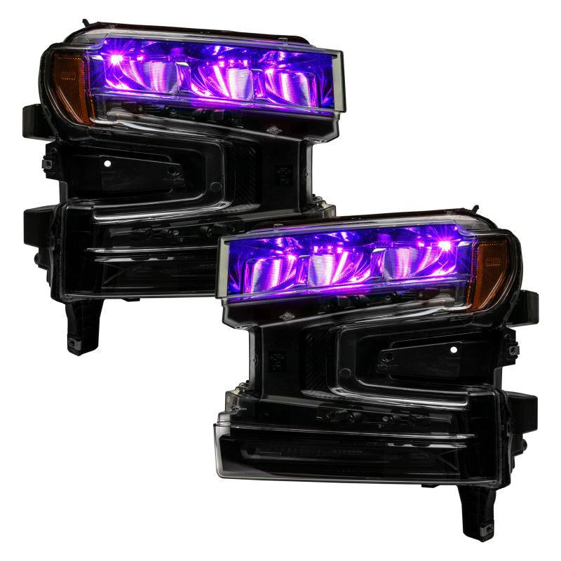 Oracle 19-21 Silverado/Sierra 1500 RGB Demon Eye Headlight Upgrade Kit - ColorSHIFT w/o Controller