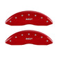MGP 4 Caliper Covers Engraved Front & Rear MGP Red finish silver ch