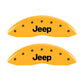 MGP 4 Caliper Covers Engraved Front & Rear JEEP Yellow finish black ch