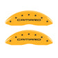 MGP 4 Caliper Covers Engraved Front Camaro Rear Gen 4/Ss Yellow Finish Black Char 1998 Chevy Camaro