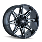 Mayhem 8090 Rampage 18x9 / 6x135 BP / 18mm Offset / 106mm Hub Black w/ Milled Spokes Wheel
