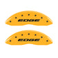 MGP 4 Caliper Covers Engraved Front & Rear EDGE/2015 Yellow finish black ch
