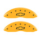 MGP 4 Caliper Covers Engraved Front & Rear Bowtie Yellow finish black ch