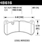 Hawk 08-11 Lexus IS-F / 05-06 M Benz CLK55 AMG / 07-08 CLK63 AMG DTC-60 Race Front Brake Pads