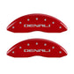 MGP 4 Caliper Covers Engraved Front & Rear Denali Red finish silver ch