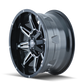 Mayhem 8090 Rampage 17x9 / 8x180 BP / 18mm Offset / 124.1mm Hub Black w/ Milled Spokes Wheel