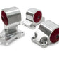 Innovative 92-95 Civic B/D Series Silver Aluminum Mounts 95A Bushings (Auto to Manual Hydro 2 Bolt)