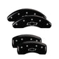 MGP 4 Caliper Covers Engraved Front & Rear Bowtie Black finish silver ch