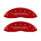 MGP 4 Caliper Covers Engraved Front & Rear Raptor Red finish silver ch