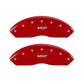 MGP 4 Caliper Covers Engraved Front & Rear MGP Red finish silver ch