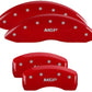 MGP 4 Caliper Covers Engraved Front & Rear MGP Red Finish Silver Char 2019 Lincoln Nautilus