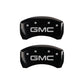 MGP 4 Caliper Covers Engraved Front & Rear GMC Black finish silver ch