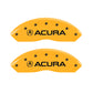 MGP 4 Caliper Covers Engraved Front Acura Engraved Rear TSX Yellow finish black ch
