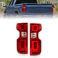 Anzo 19-21 Chevy Silverado Full LED Tailights Chrome Housing Red/Clear Lens G2 (w/C Light Bars)