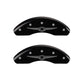 MGP 4 Caliper Covers Engraved Front & Rear Style 1/Chrysler Wing Black finish silver ch