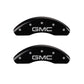 MGP 4 Caliper Covers Engraved Front & Rear GMC Black finish silver ch