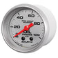 Autometer Marine Silver Oil Pressure 2 1/16in 100 psi Mechanical Gauge