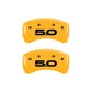 MGP Rear set 2 Caliper Covers Engraved Rear 2015/50 Yellow finish black ch